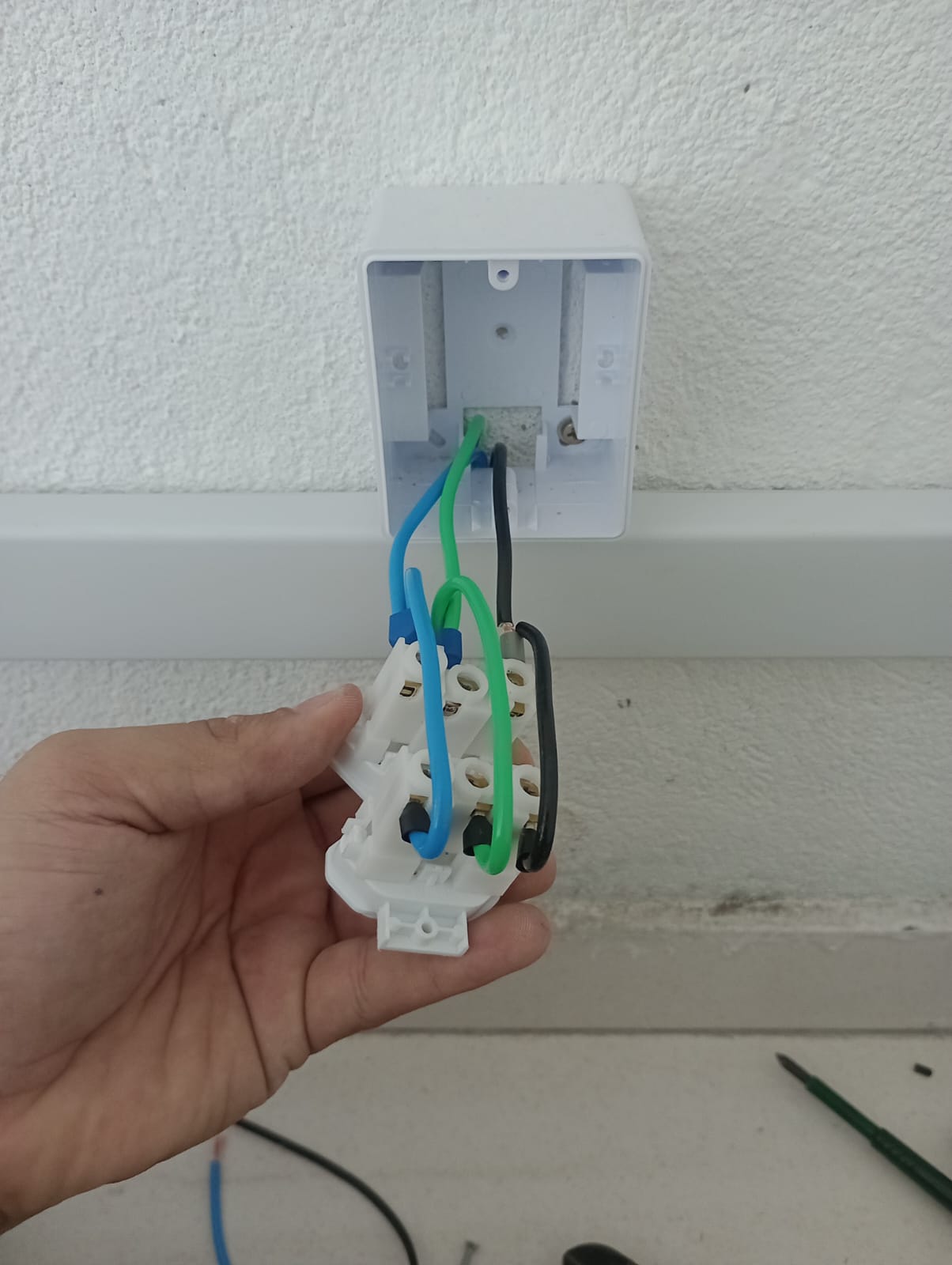 Instalação de chuveiro